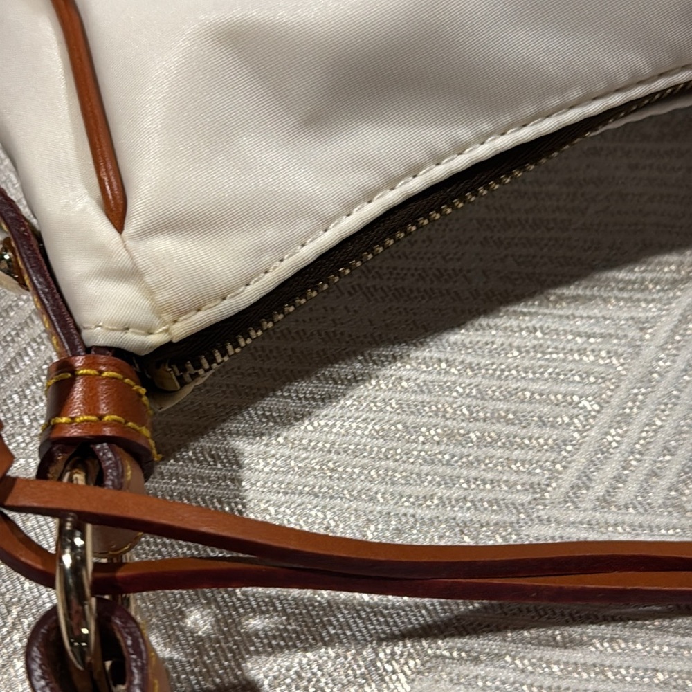 Dooney & Bourke White Nylon East West Collins Hobo Bag - Picture 10 of 15